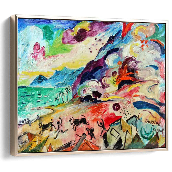 On the Beach, Japan by David Burliuk