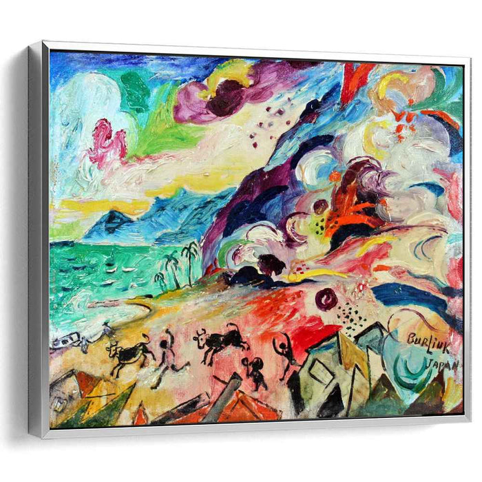 On the Beach, Japan by David Burliuk