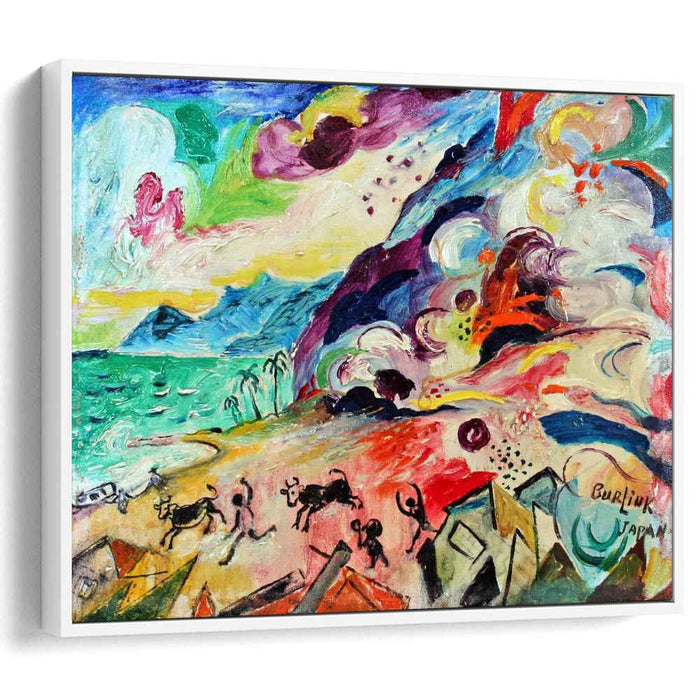 On the Beach, Japan by David Burliuk