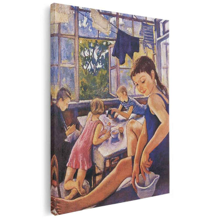 On the terrace in Kharkov (1919) by Zinaida Serebriakova