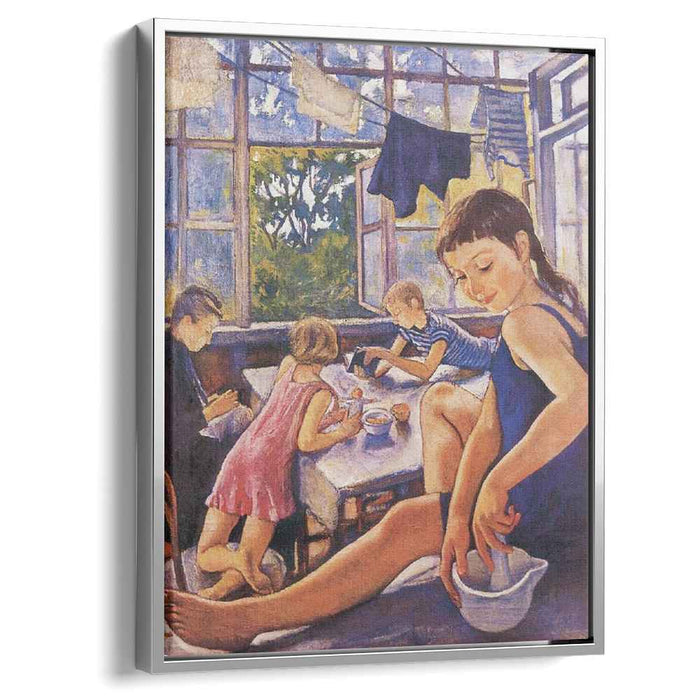 On the terrace in Kharkov (1919) by Zinaida Serebriakova