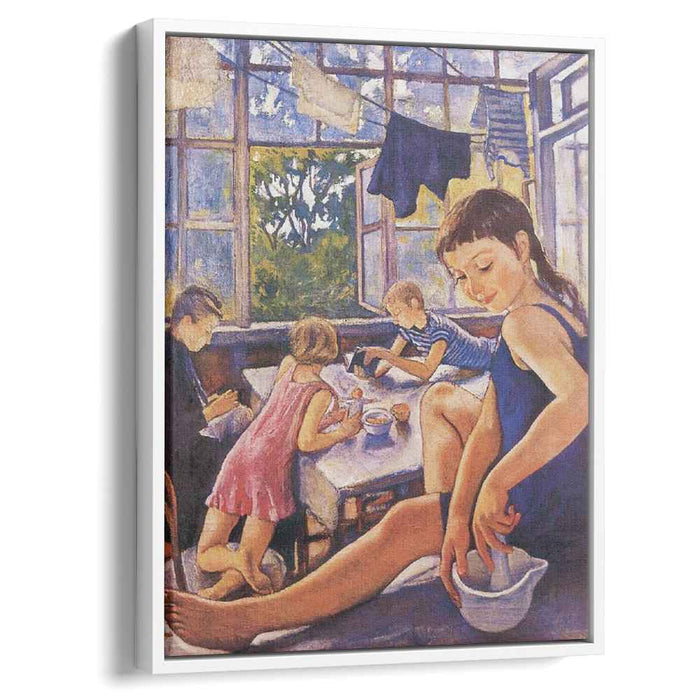 On the terrace in Kharkov (1919) by Zinaida Serebriakova