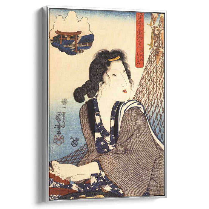 Opening shellfish at Fukagawa by Utagawa Kuniyoshi