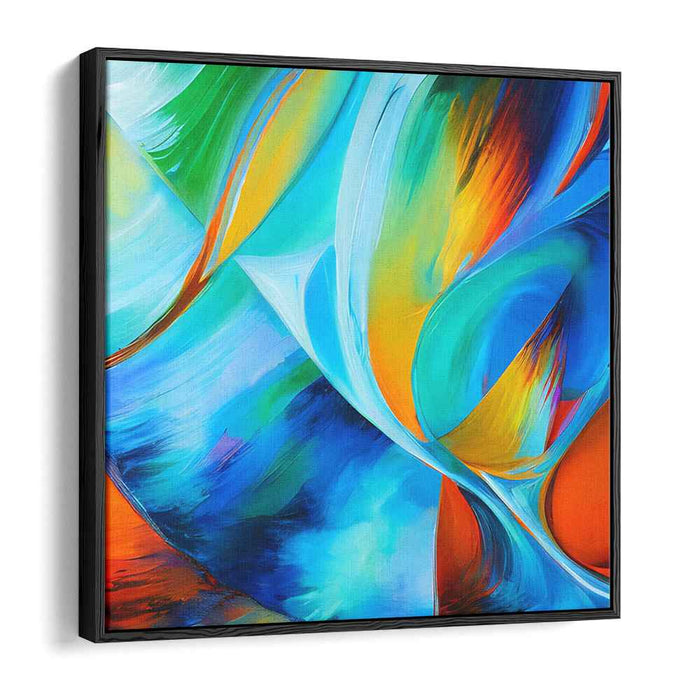 Abstract Harmony Burst: Abstract Expressionist Color Symphony Canvas Art Print