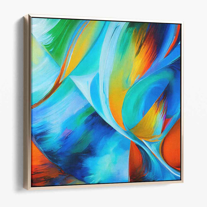 Abstract Harmony Burst: Abstract Expressionist Color Symphony Canvas Art Print