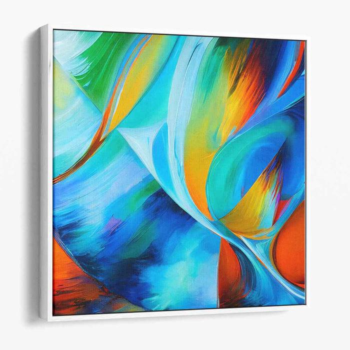 Abstract Harmony Burst: Abstract Expressionist Color Symphony Canvas Art Print