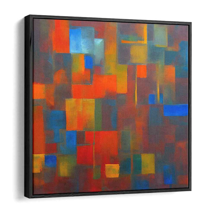 Embers Aglow Abstract Mirage: Abstract Expressionist Canvas Art in Fiery Tones