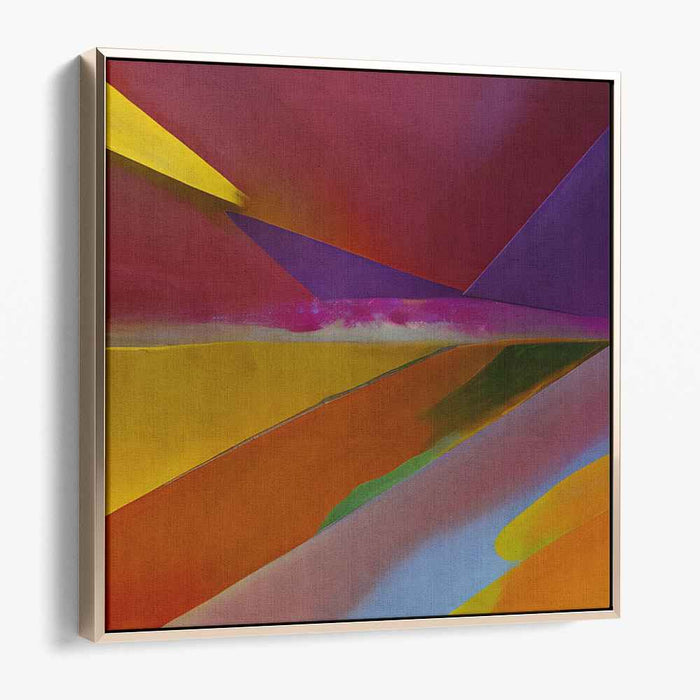 Radiant Intersect: A Symphony of Colors - Modern Abstract Canvas Art