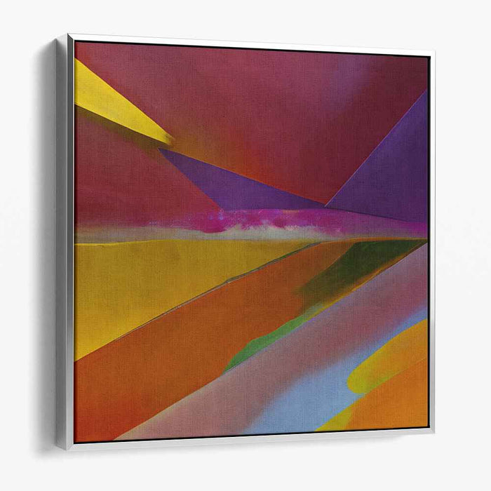 Radiant Intersect: A Symphony of Colors - Modern Abstract Canvas Art