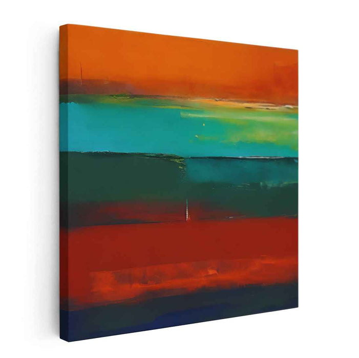 Chromatic Bliss Burst: Abstract Expressionist Colorfield Canvas Art Print