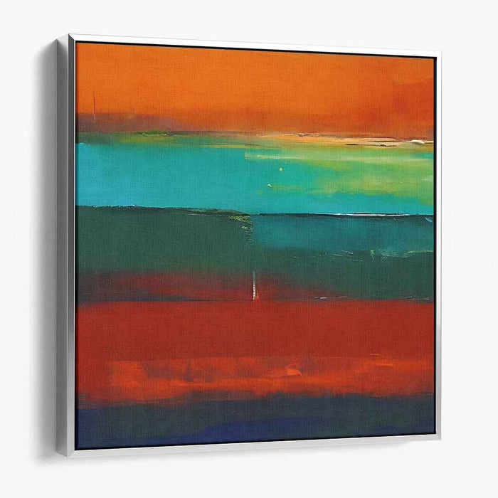 Chromatic Bliss Burst: Abstract Expressionist Colorfield Canvas Art Print