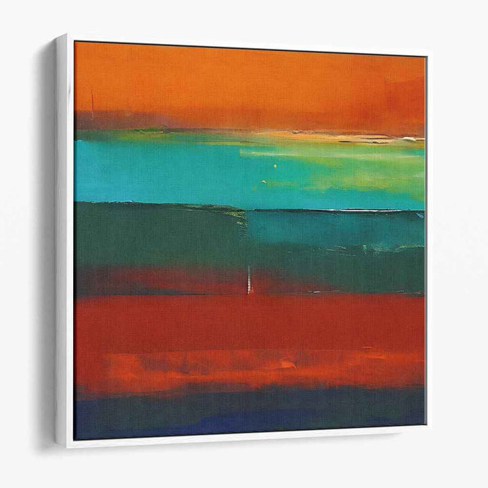 Chromatic Bliss Burst: Abstract Expressionist Colorfield Canvas Art Print