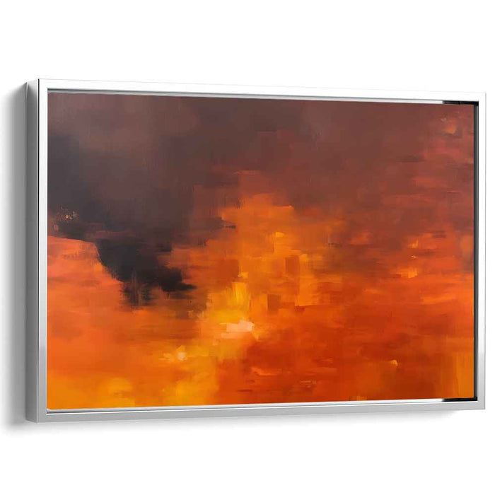Vibrant Embers Dance Boldly: Abstract Expressionist Blaze Canvas Art Print