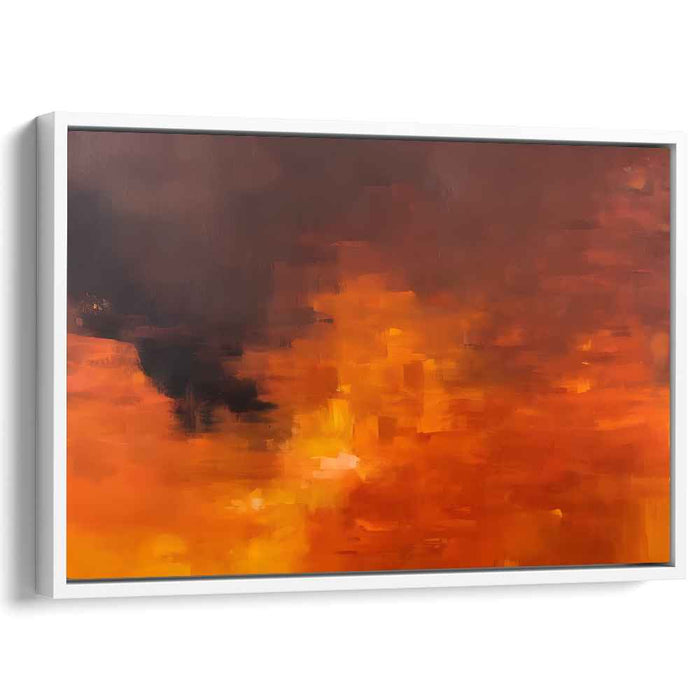 Vibrant Embers Dance Boldly: Abstract Expressionist Blaze Canvas Art Print
