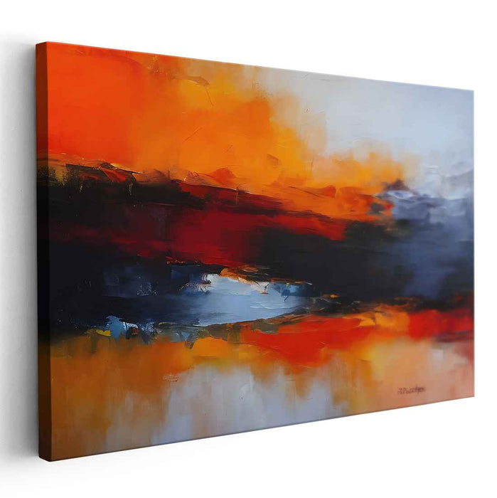 Orange Abstract Print #117