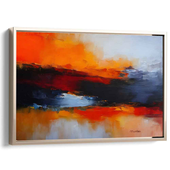 Orange Abstract Print #117