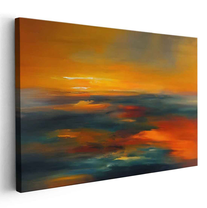 Orange Abstract Print #125