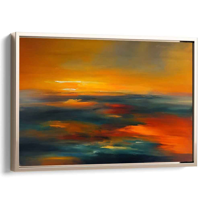 Orange Abstract Print #125