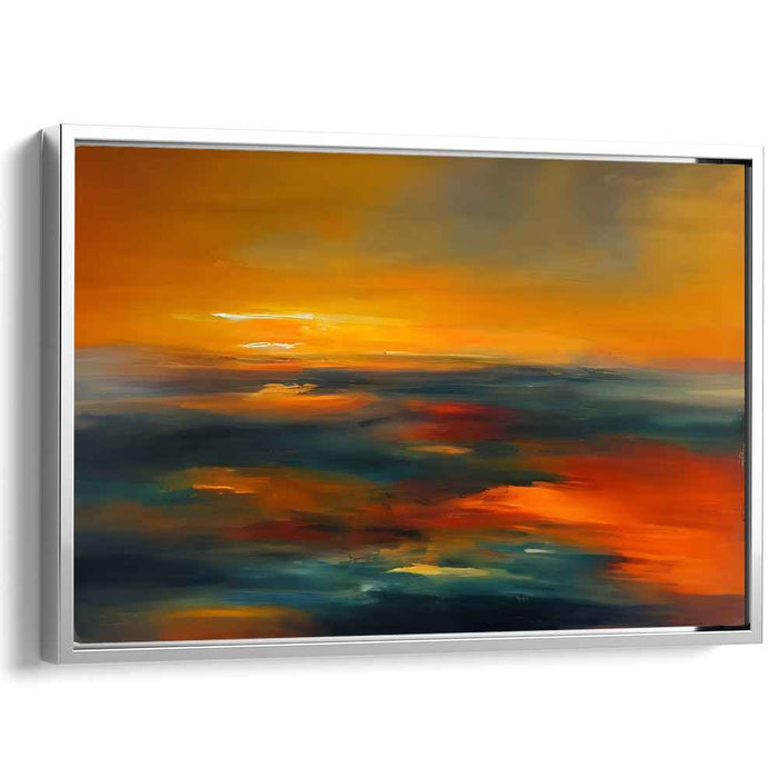 Orange Abstract Print #125