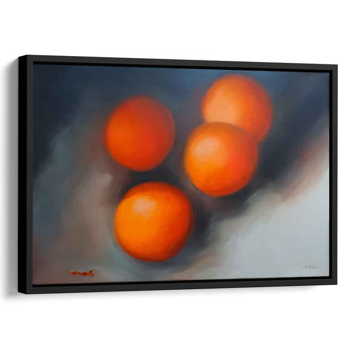 Frozen Moment in Bloom: Realistic Still Life Canvas Art Print