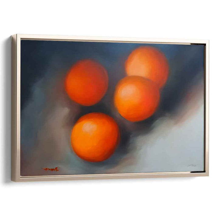 Frozen Moment in Bloom: Realistic Still Life Canvas Art Print