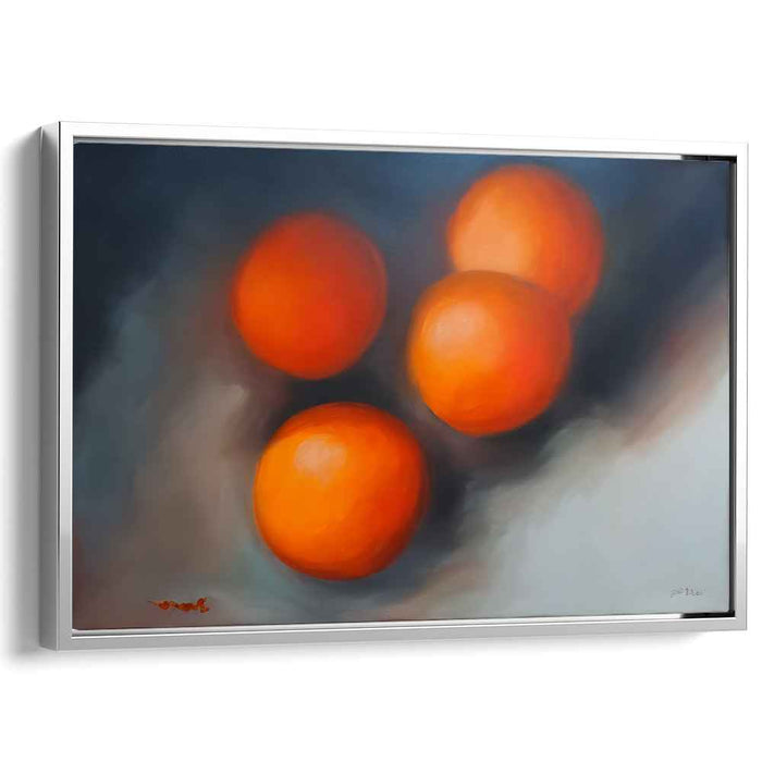 Frozen Moment in Bloom: Realistic Still Life Canvas Art Print