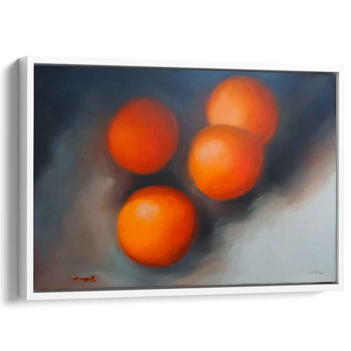 Frozen Moment in Bloom: Realistic Still Life Canvas Art Print