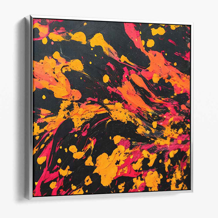 Vibrant Enigmatic Transcendence: Dynamic Abstract Expressionist Canvas Art Print