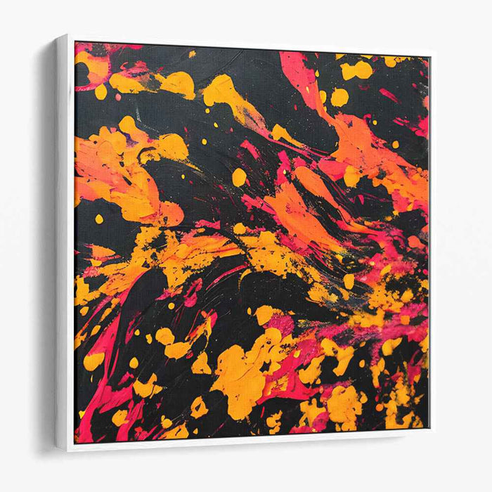 Vibrant Enigmatic Transcendence: Dynamic Abstract Expressionist Canvas Art Print