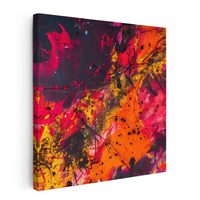 Orange Abstract Splatter #008