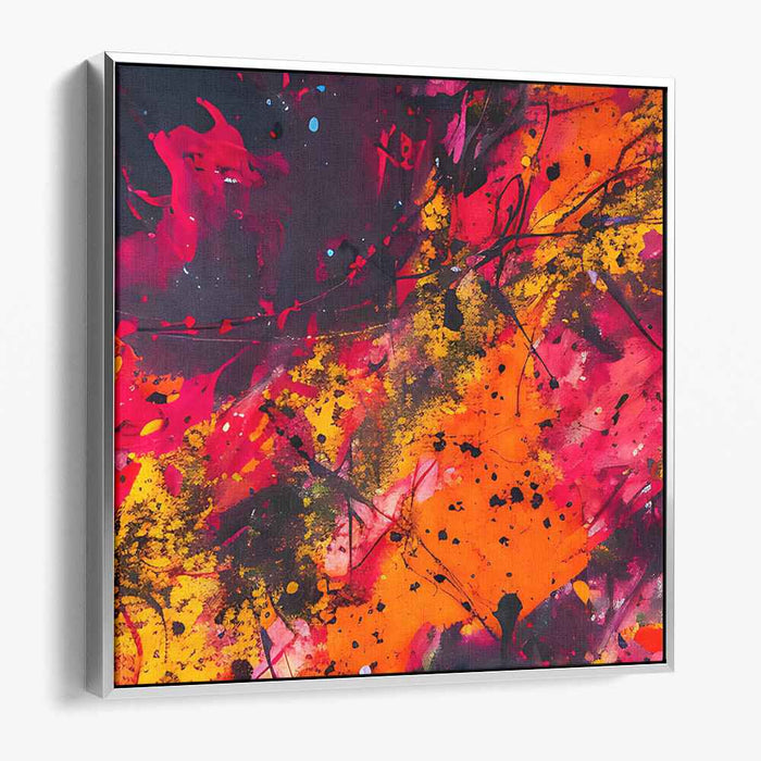 Orange Abstract Splatter #008