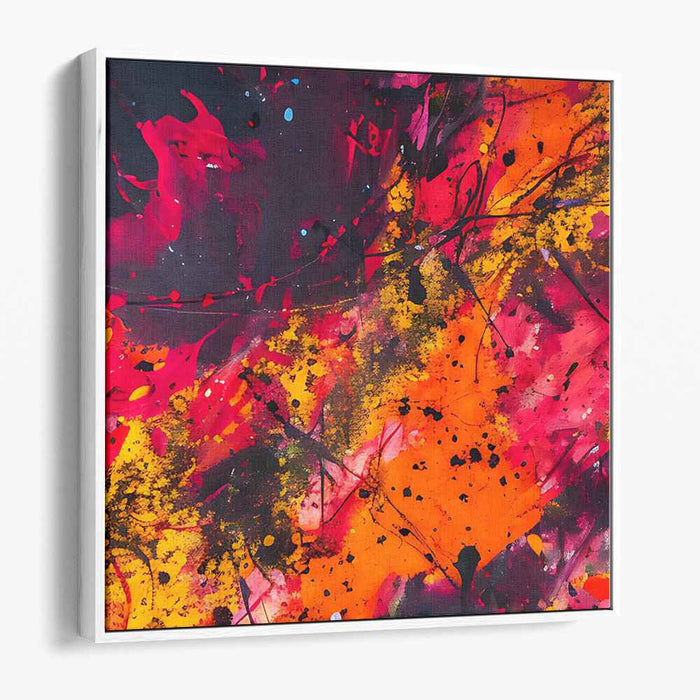 Orange Abstract Splatter #008