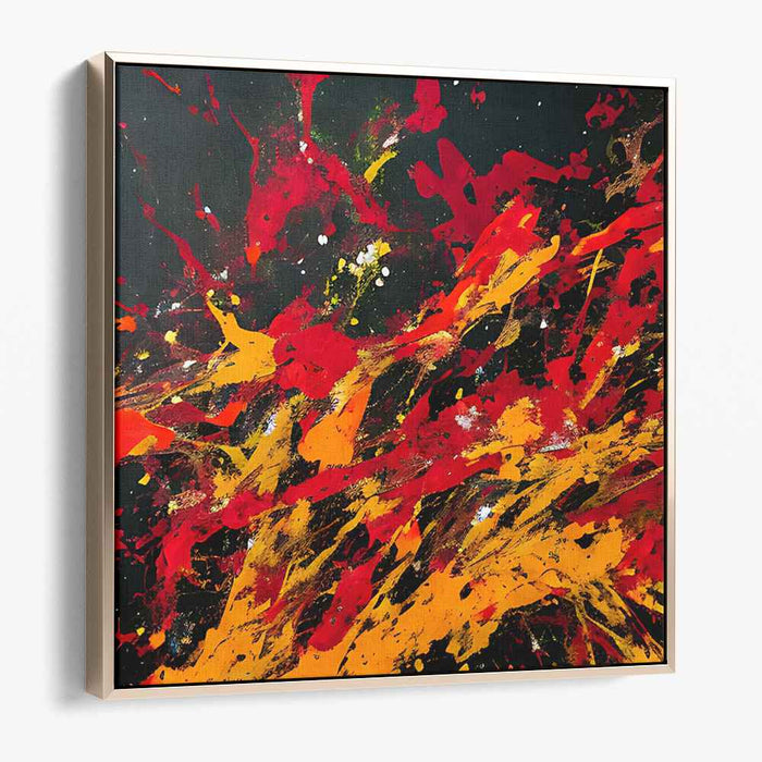 Vibrant Fluidity Burst: Dynamic Abstract Expressionist Canvas Art Print