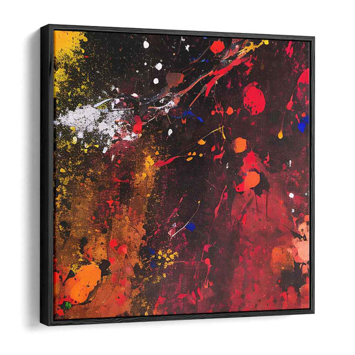 Ink Dance Drama: A Symphony of Splatter - Abstract Expressionist Canvas Art