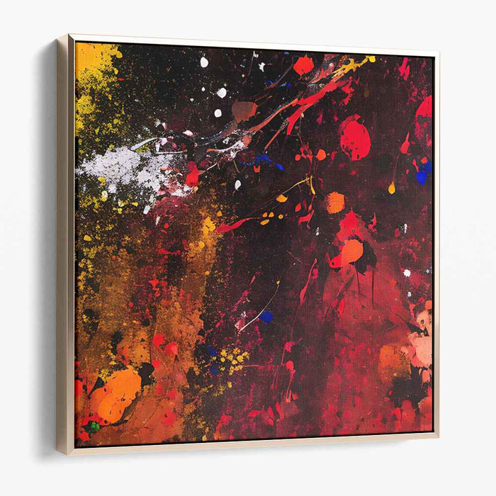 Ink Dance Drama: A Symphony of Splatter - Abstract Expressionist Canvas Art