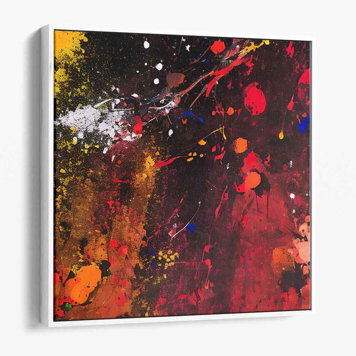 Ink Dance Drama: A Symphony of Splatter - Abstract Expressionist Canvas Art