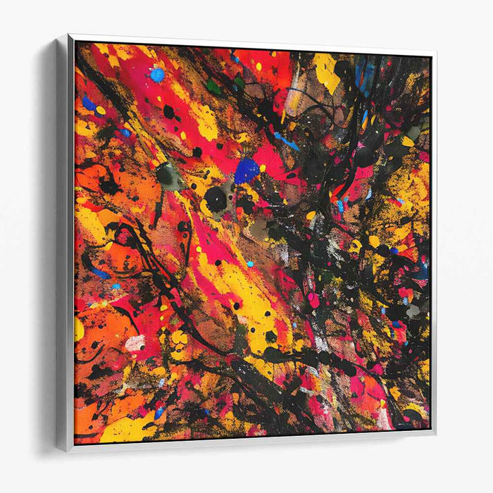 Colorful Emotions Explosion: Abstract Expressionist Canvas Art Print