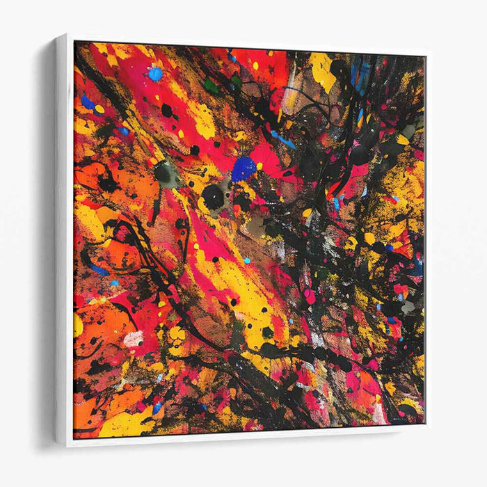 Colorful Emotions Explosion: Abstract Expressionist Canvas Art Print