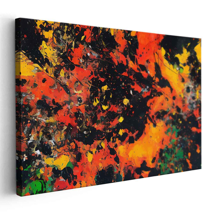 Orange Abstract Splatter #108