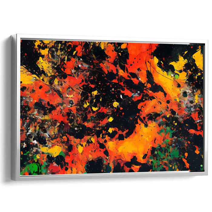 Orange Abstract Splatter #108