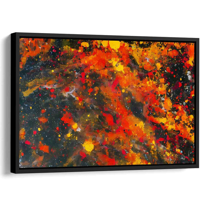 Prismatic Harmony Burst: Abstract Symphony in Red and Orange Canvas Art Print