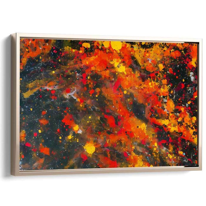Prismatic Harmony Burst: Abstract Symphony in Red and Orange Canvas Art Print