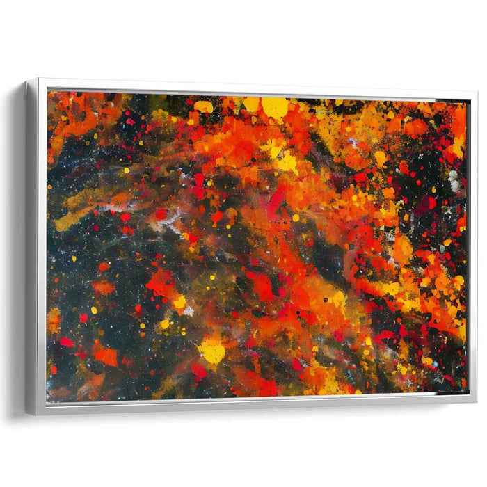 Prismatic Harmony Burst: Abstract Symphony in Red and Orange Canvas Art Print
