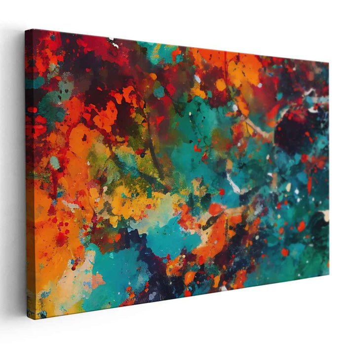Splendor of Hues: Abstract Explosion Canvas Art Print