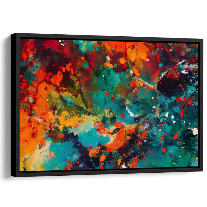 Splendor of Hues: Abstract Explosion Canvas Art Print