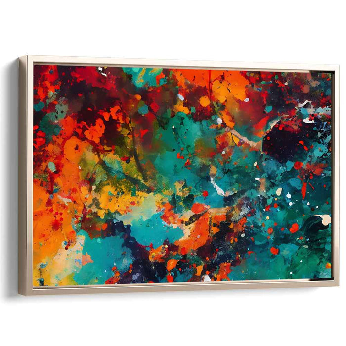 Splendor of Hues: Abstract Explosion Canvas Art Print