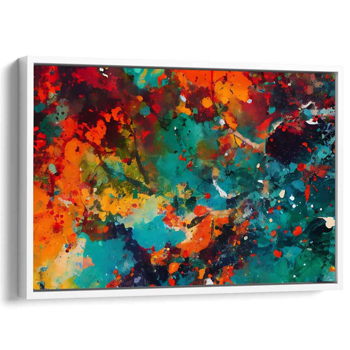 Splendor of Hues: Abstract Explosion Canvas Art Print