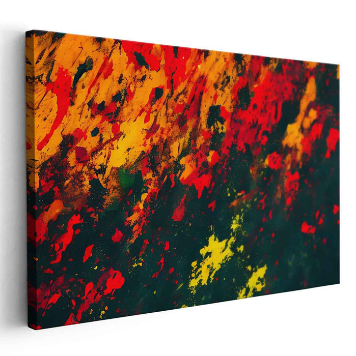 Orange Abstract Splatter #128