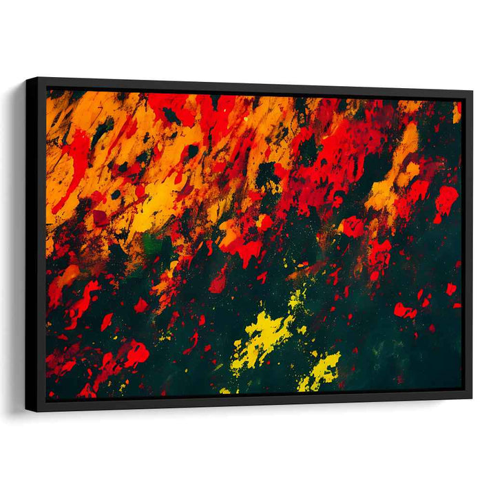 Orange Abstract Splatter #128