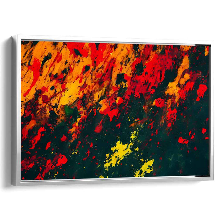 Orange Abstract Splatter #128